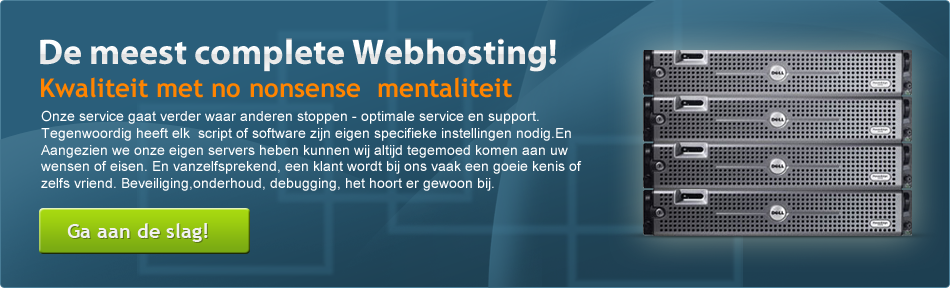 Wij hosten uitsluitend op hoogwaardige en snelle servers, zodat u zich kunt concentreren op uw website